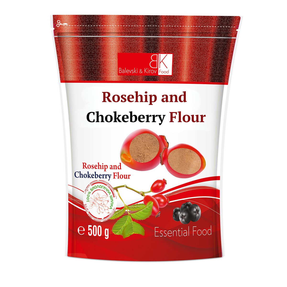 Múka z vysušených šípok s aróniovou múkou. 120 mikrónov - bio produkt